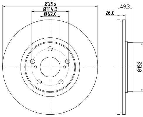 Диск тормозной передний NISSHINBO ND1110K