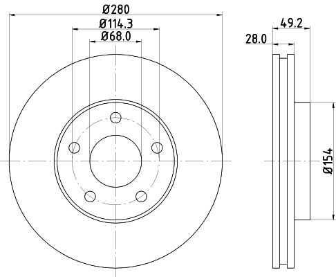 ND2024 NISSHINBO Диск тормозной передний