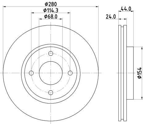Диск тормозной передний NISSHINBO ND2036K