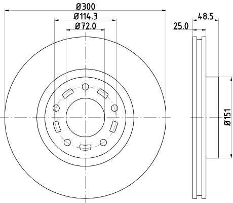 ND5002K NISSHINBO Диск тормозной передний