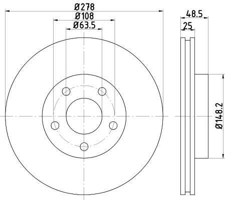 ND5019K NISSHINBO Диск тормозной передний