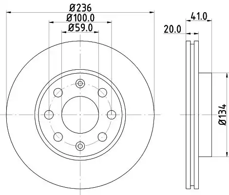 Диск тормозной с покрытием NISSHINBO ND6065K