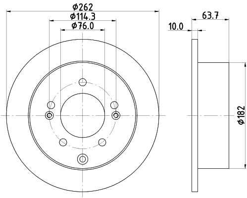 ND6070K NISSHINBO Диск тормозной задний