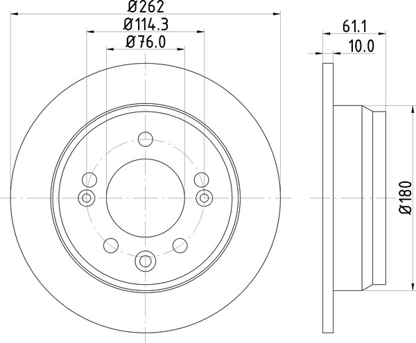 Диск тормозной NISSHINBO ND6076K