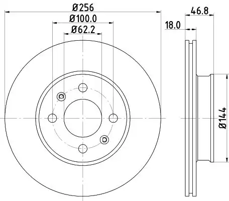 Диск тормозной с покрытием NISSHINBO ND6080K