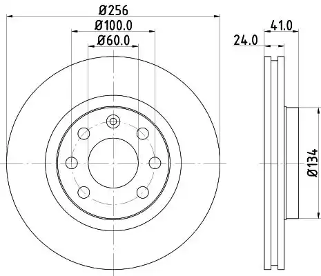 Диск тормозной 256x24 NISSHINBO ND6083