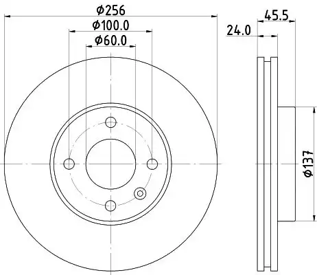 Диск тормозной с покрытием NISSHINBO ND6099K