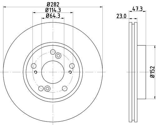Диск тормозной передний NISSHINBO ND8024K