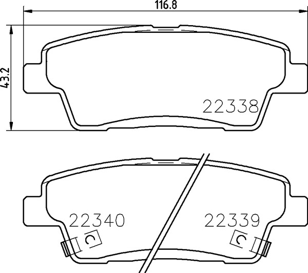 Комплект тормозных колодок дискового тормоза NISSHINBO NP6102