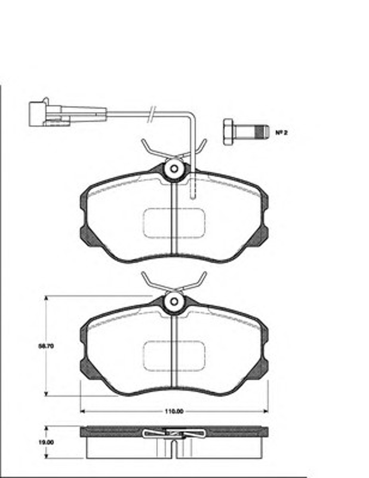 Колодки тормозные дисковые NK 222328