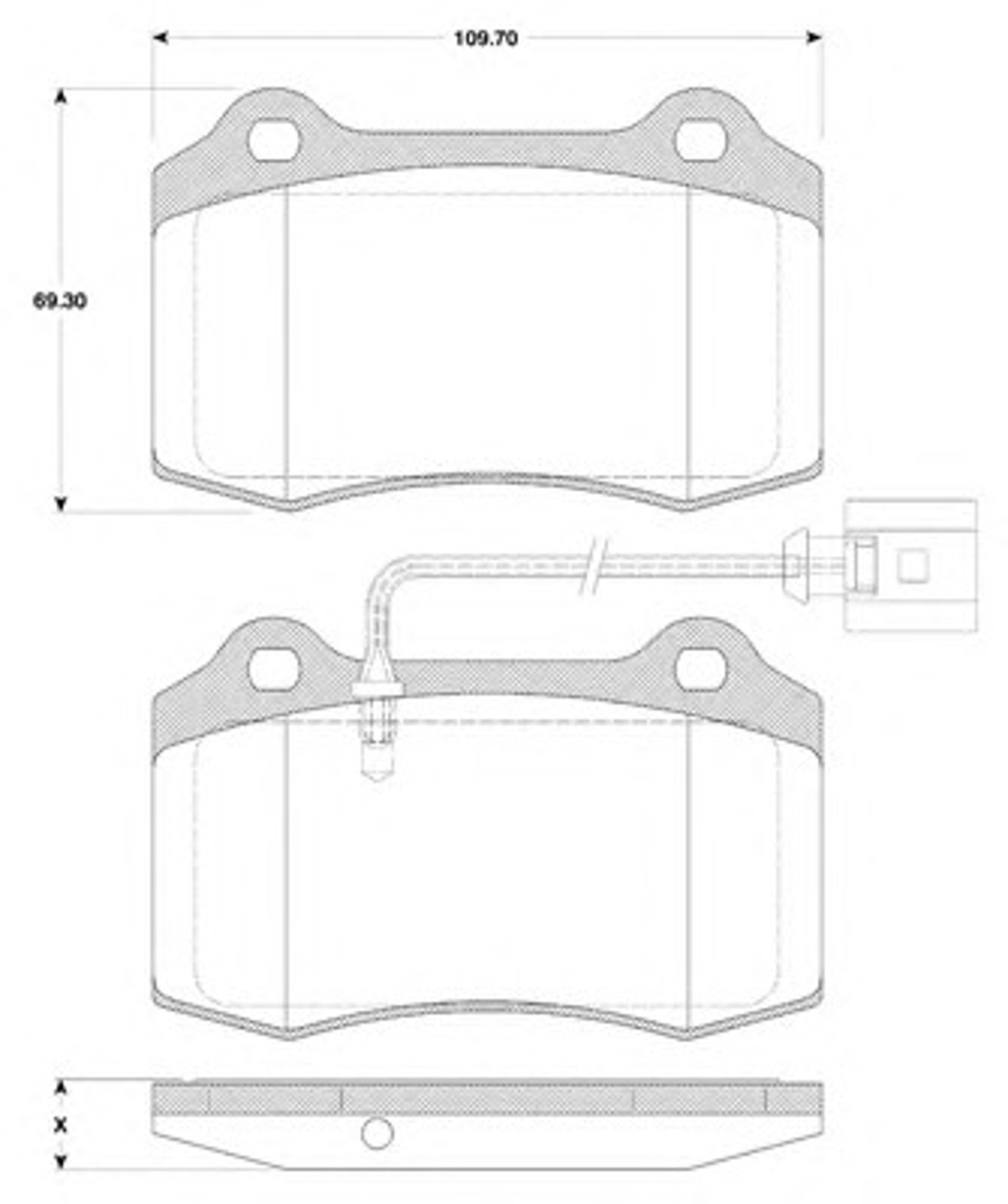 Колодка тормозная дисковая комплект NK 224792