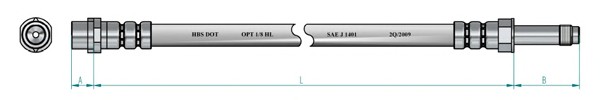 Шланг тормозной NK 853328