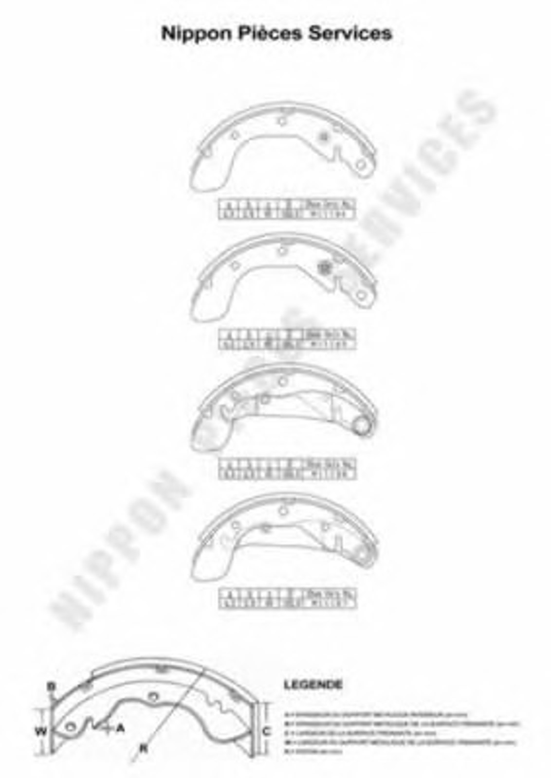 Тормозные колодки NPS D350O01