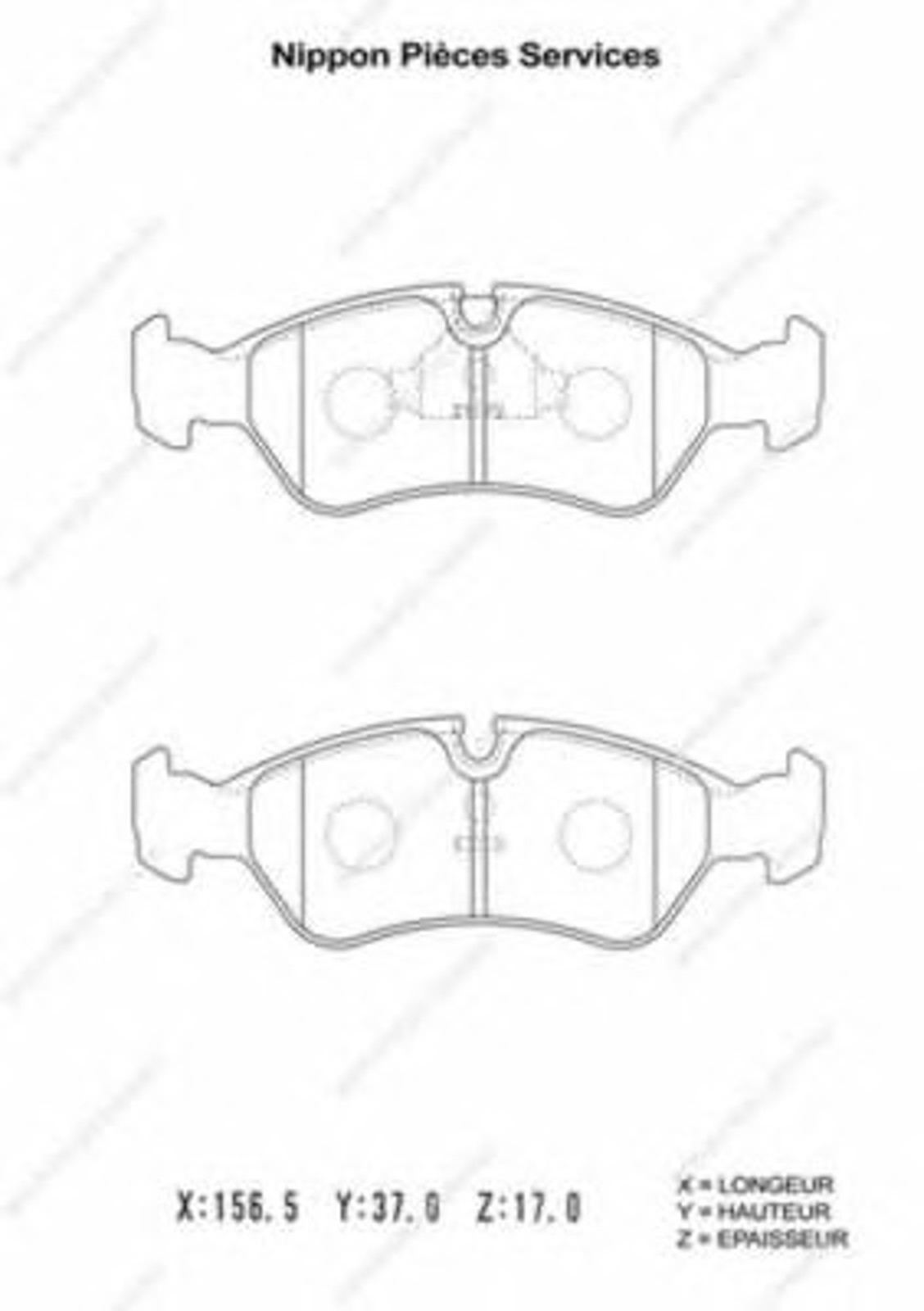 Колодки тормозные дисковые NPS D360O02