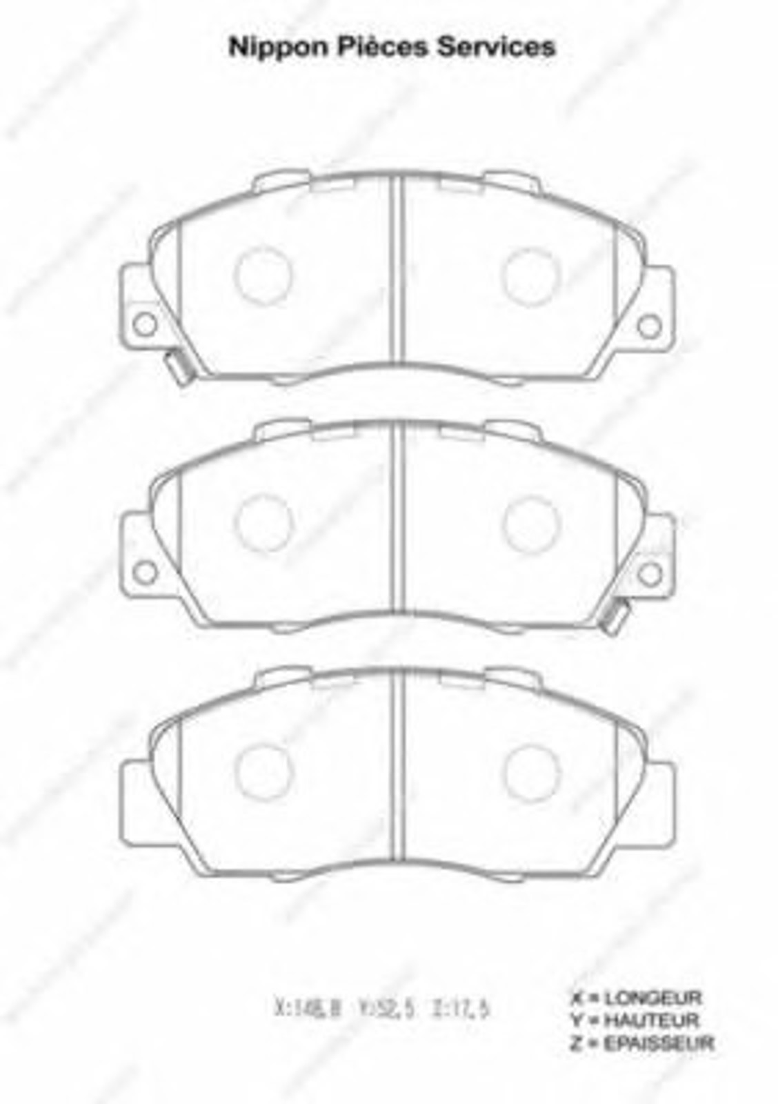 Колодки тормозные дисковые NPS H360A03