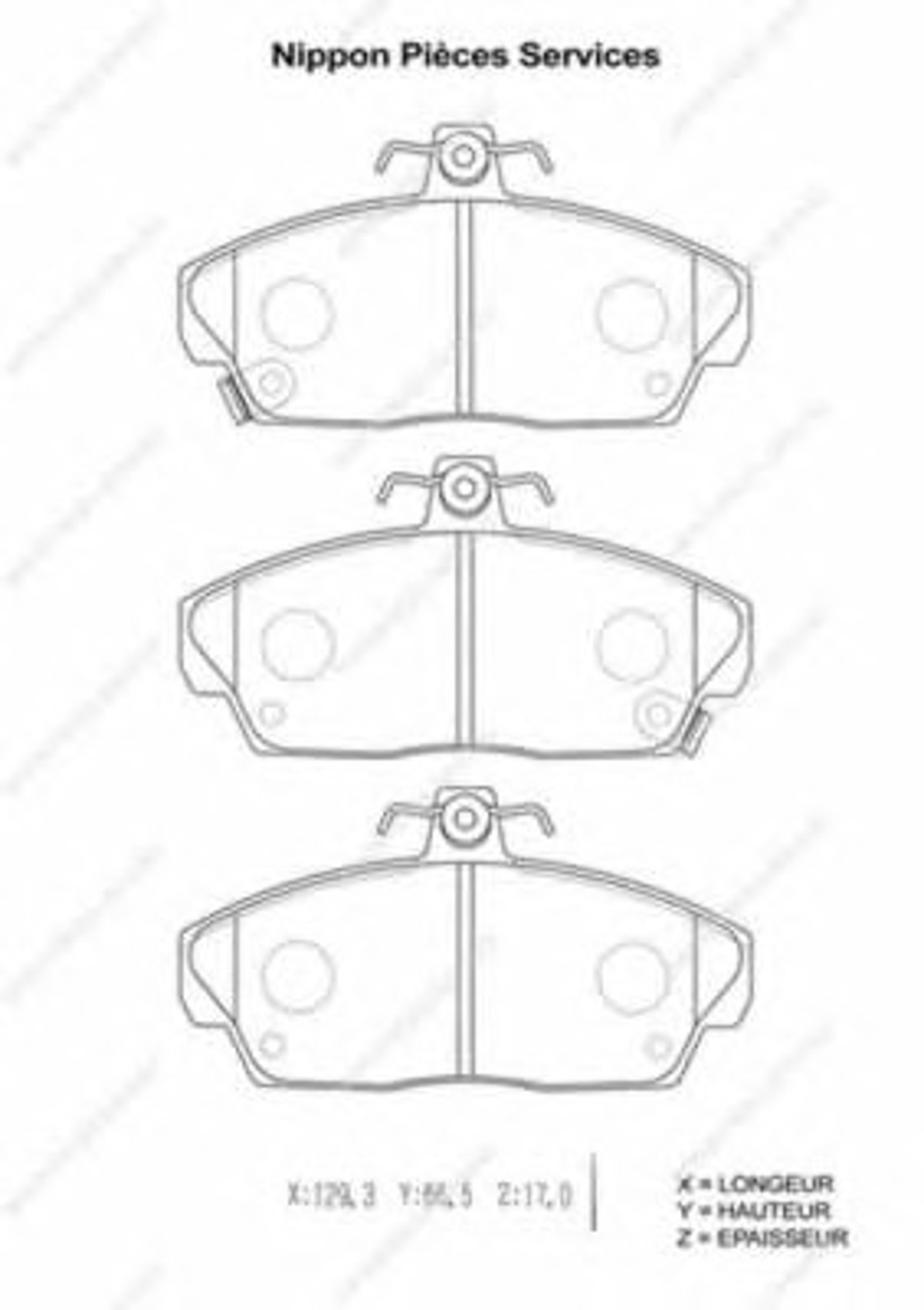 Комплект тормозных колодок дисковый тормоз NPS H360A31