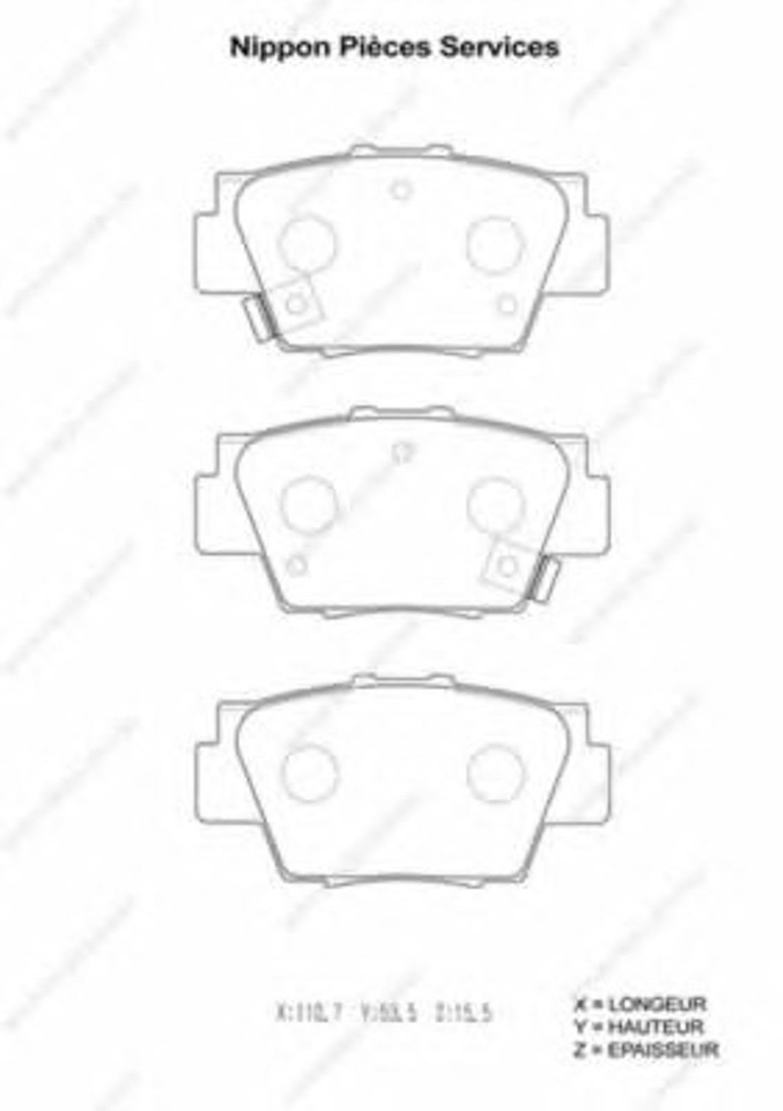 Комплект тормозных колодок дисковый тормоз NPS H360A43