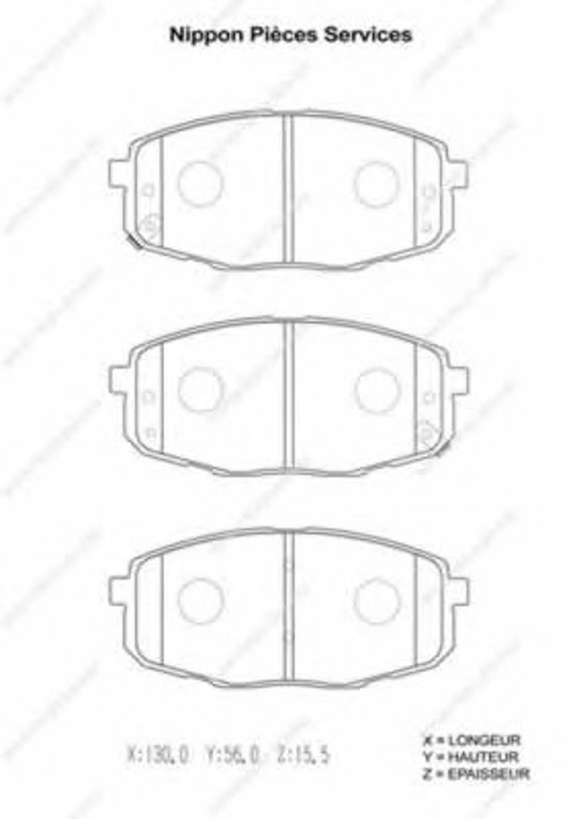 Колодки тормозные дисковые NPS K360A11