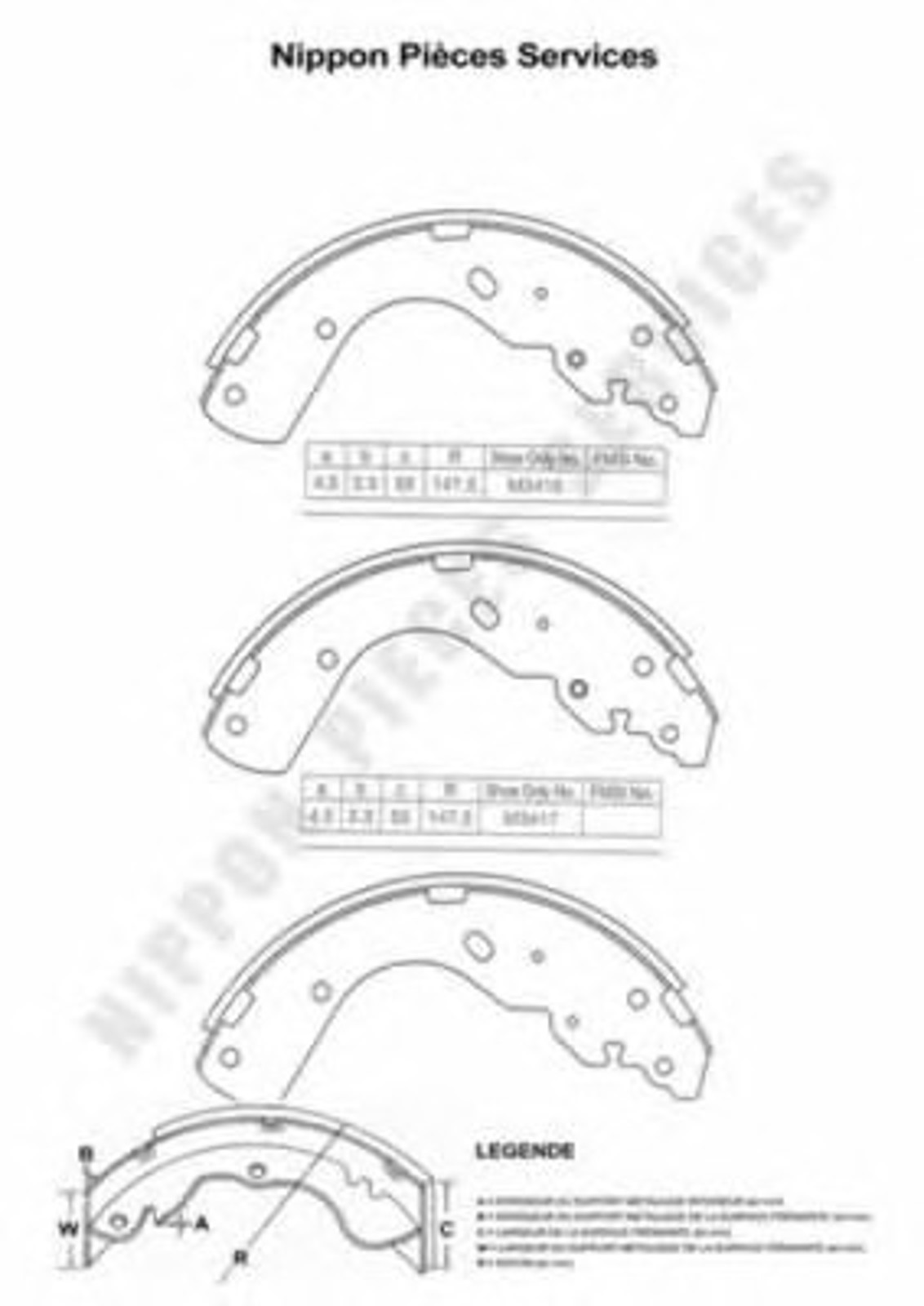 Комплект тормозных колодок NPS M350A04