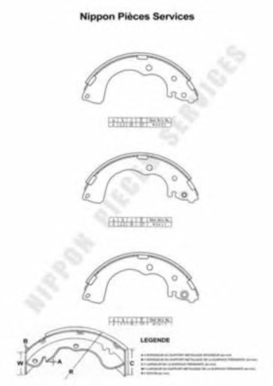 Колодки тормозные NPS M350A18