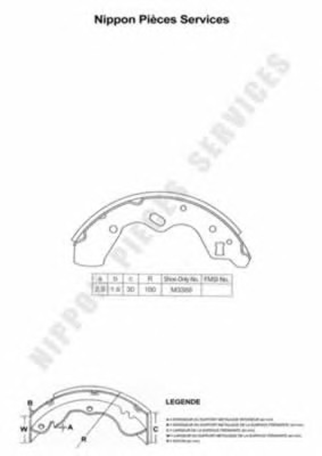 Комплект тормозных колодок NPS M350A43