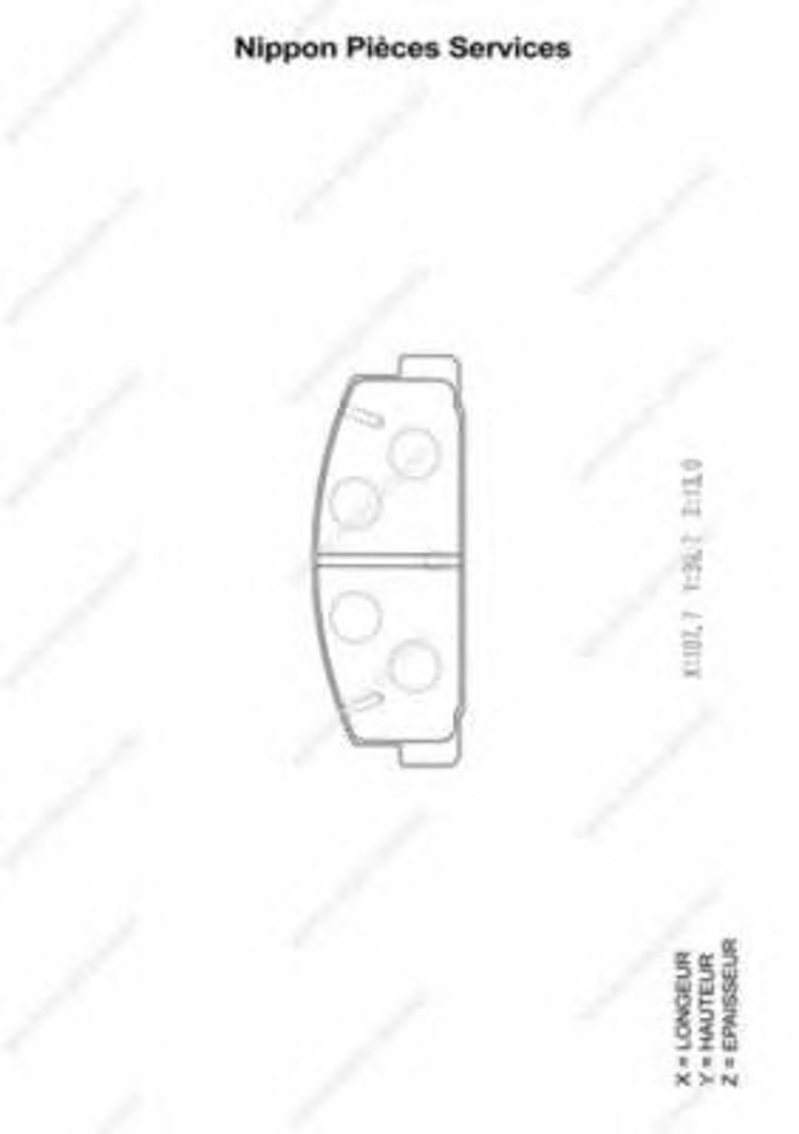 Комплект тормозных колодок дисковый тормоз NPS M361A02