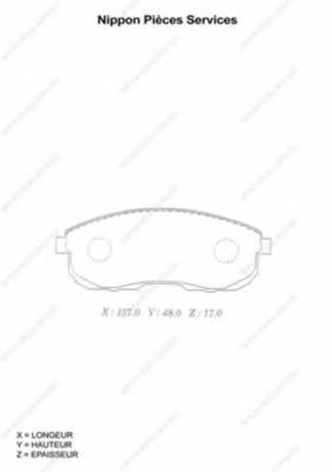 Колодки тормозные дисковые NPS N360N44