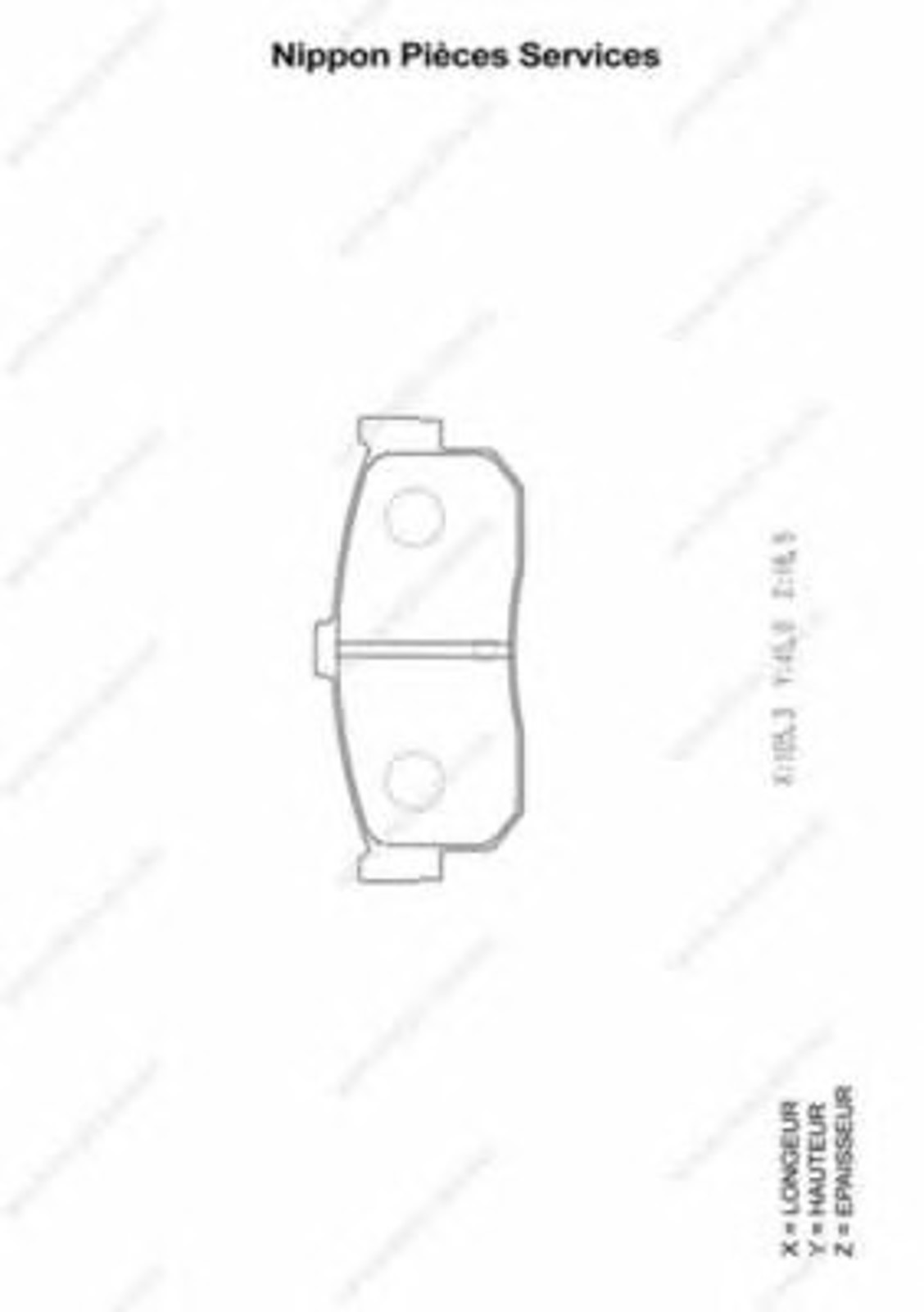 Комплект тормозных колодок дисковый тормоз NPS N361N30