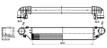 Радиатор интеркулера NRF 30164A