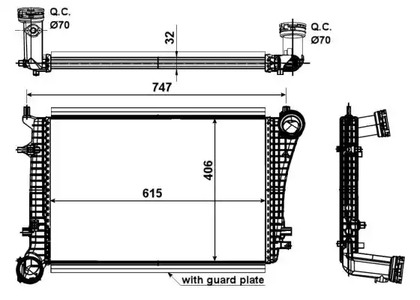 Радиатор интеркулера NRF 30199