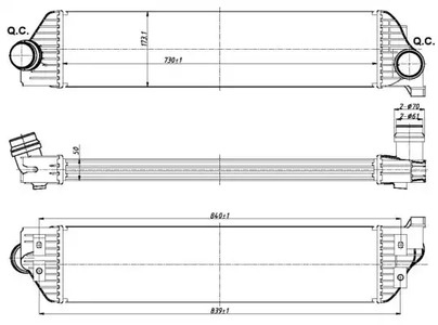 Радиатор интеркулера NRF 30358