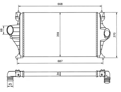 Радиатор интеркулера NRF 30802