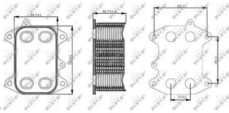 31263 NRF Масляный радиатор