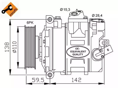 Компрессор кондиционера NRF 32146