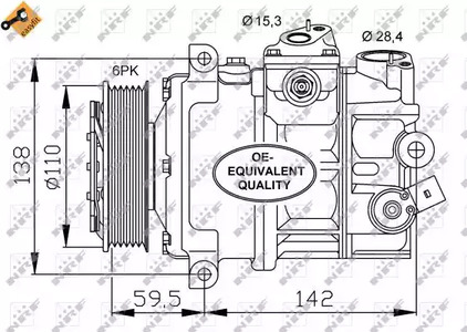 Компрессор кондиционера NRF 32147