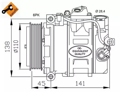 Компрессор кондиционера NRF 32214