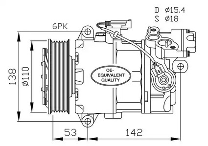 Компрессор кондиционера NRF 32463