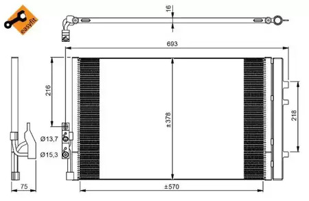 Радиатор конд NRF 350036