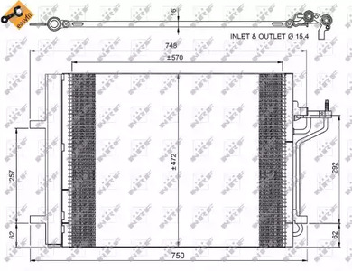 Радиатор кондиционера NRF 350052