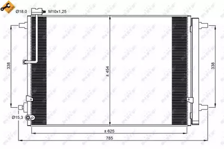 Радиатор кондиционера NRF 350059