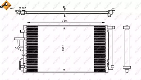 Радиатор кондиционера NRF 350078