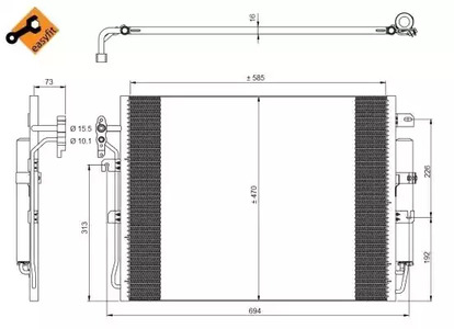 РАДИАТОР КОНДИЦИОНЕРА NRF 350217