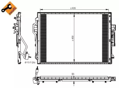 Радиатор кондиционера NRF 350218