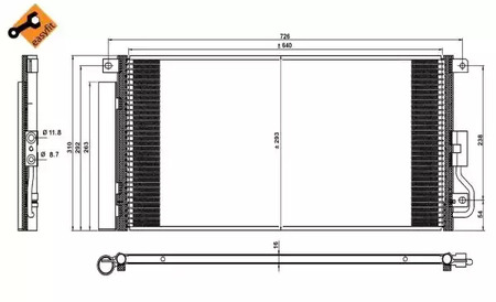 Радиатор кондиционера NRF 350227