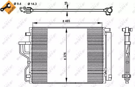 Радиатор кондиционера NRF 350334
