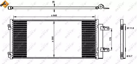 Радиатор системы охлаждения NRF 350338