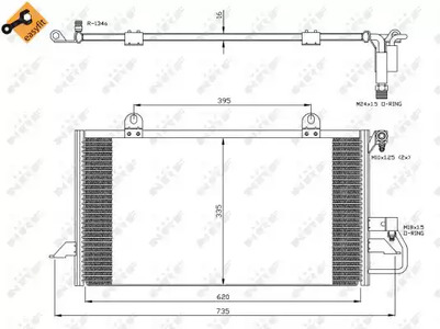 Радиатор кондиционера NRF 35248