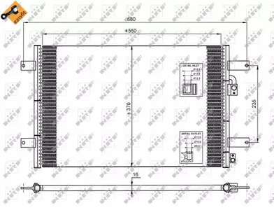 Радиатор кондиционера NRF 35249