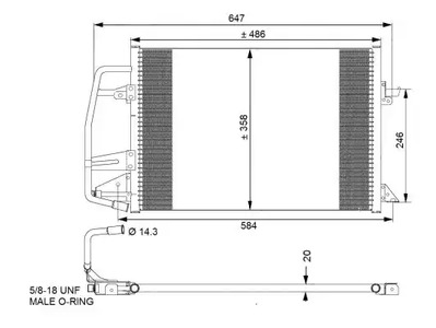 Радиатор кондиционера NRF 35251