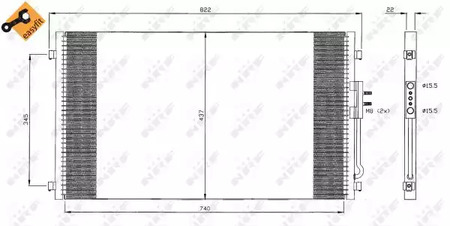 Конденсатор кондиционера NRF 35383